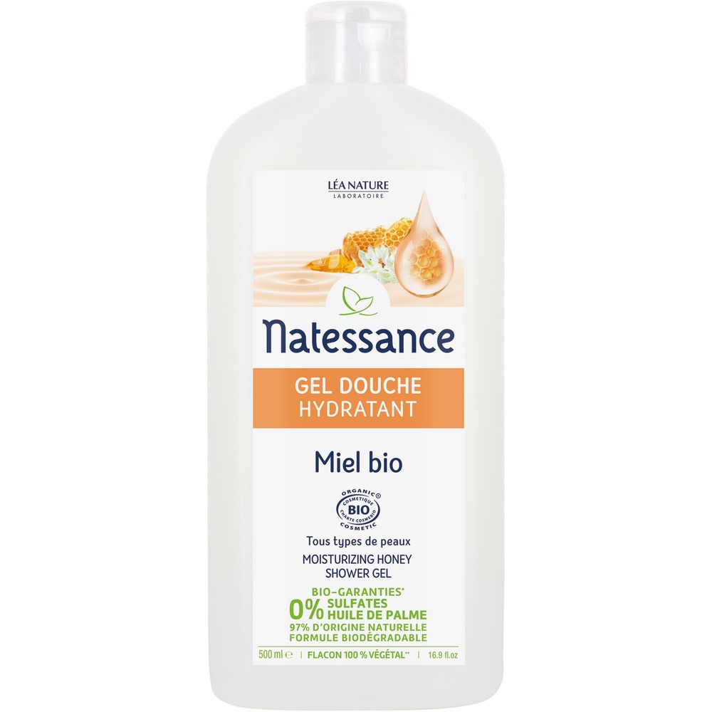 natessance Gel douche Miel hydratant¹ Gel douche