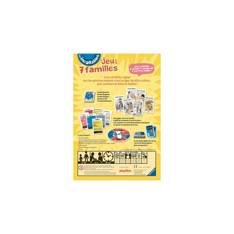Jeu des 7 Familles des Incollables