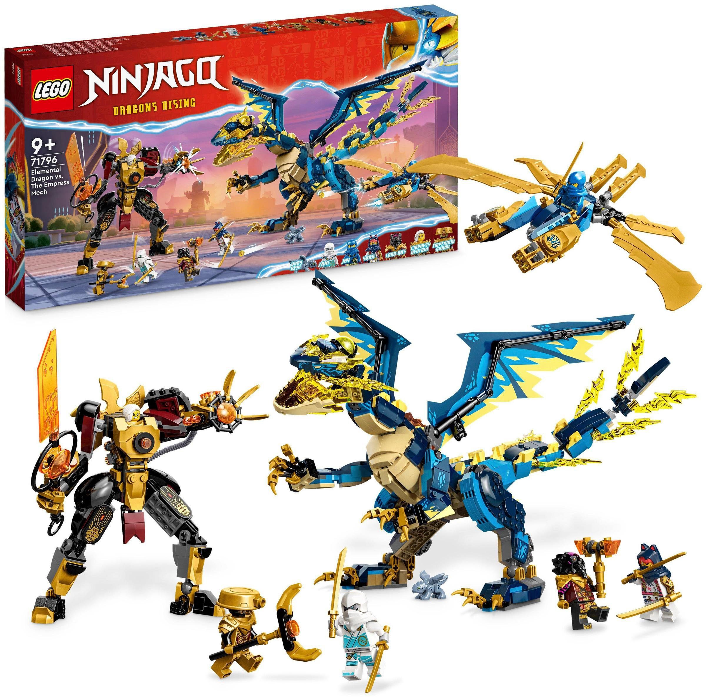 LEGO® Konstruktionsspielsteine Kaiserliches Mech-Duell gegen den Elementardrachen (71796), (1038 St), LEGO® NINJAGO; Made in Europe