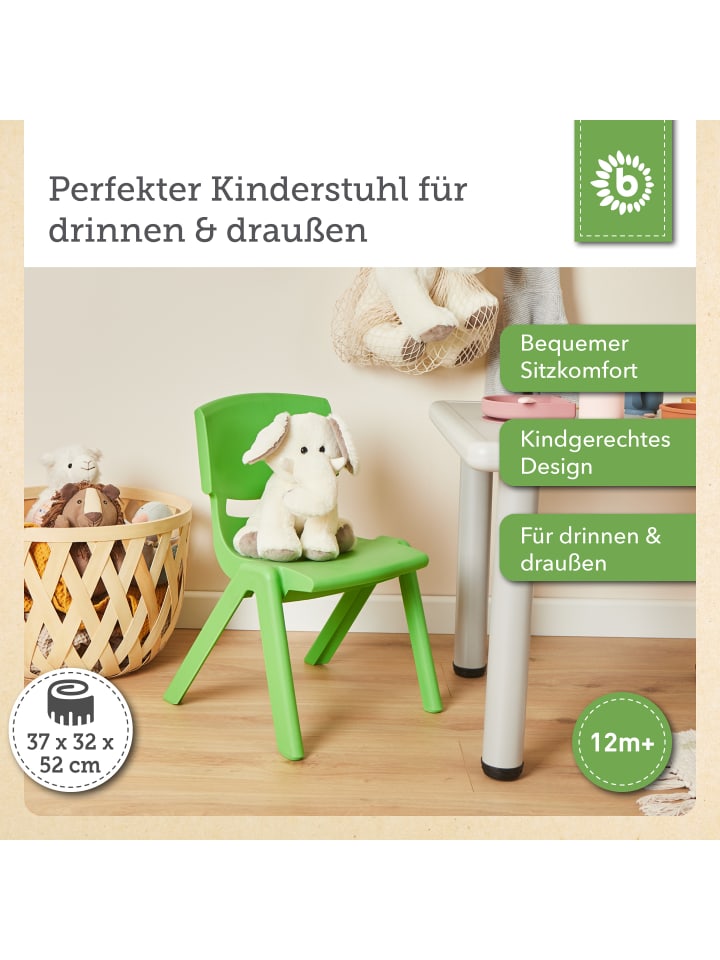 Bieco Spielwaren Kinderstuhl bis 80 kg belastbar in Grün günstig kaufen onesize