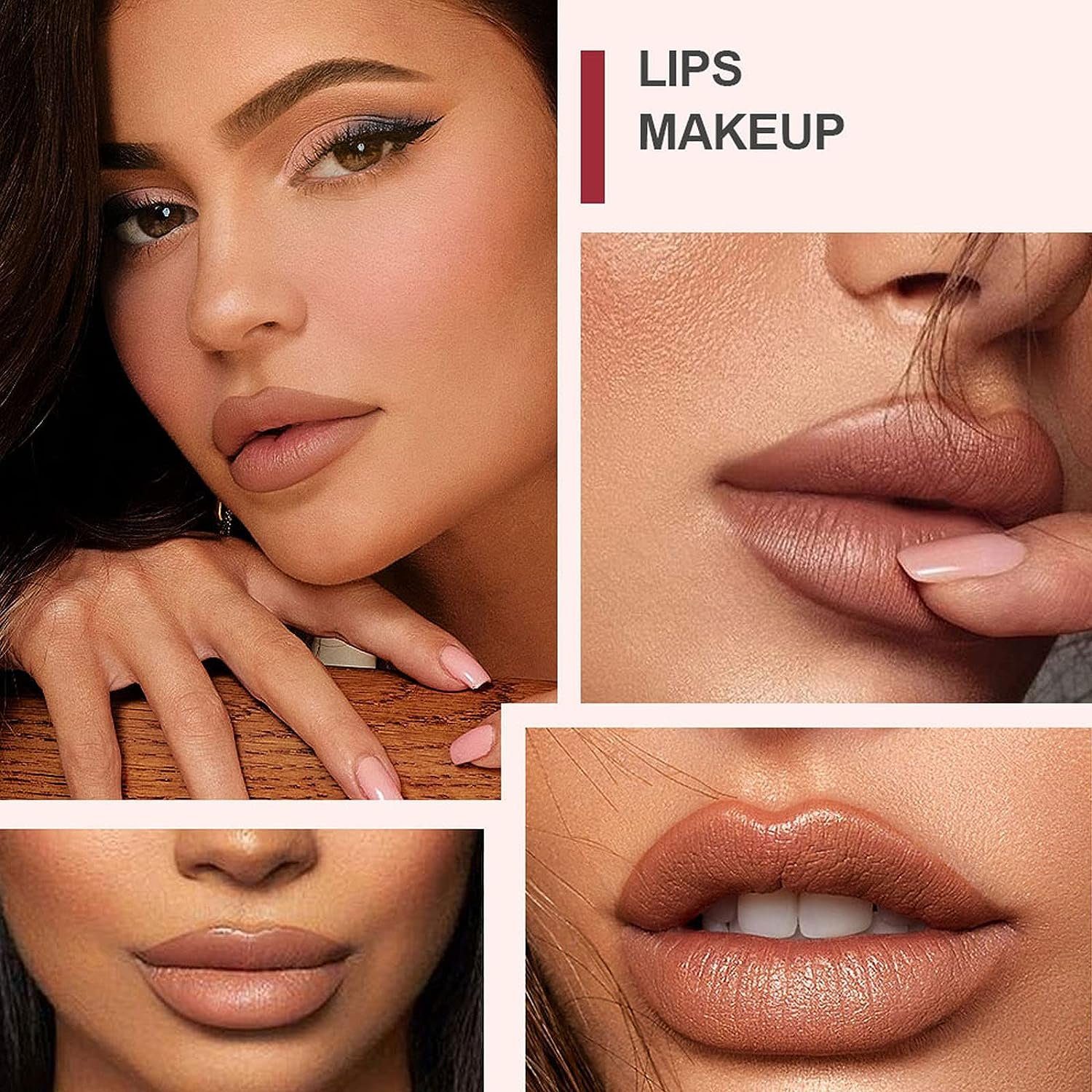 Haiaveng Lippenstift-Set 6 Farben Matt Ink Lippenstift Set Flüssiger Lippenstift Set, Samt Rot Nude Lipstick Wasserdichte Makeup Lippenstifte