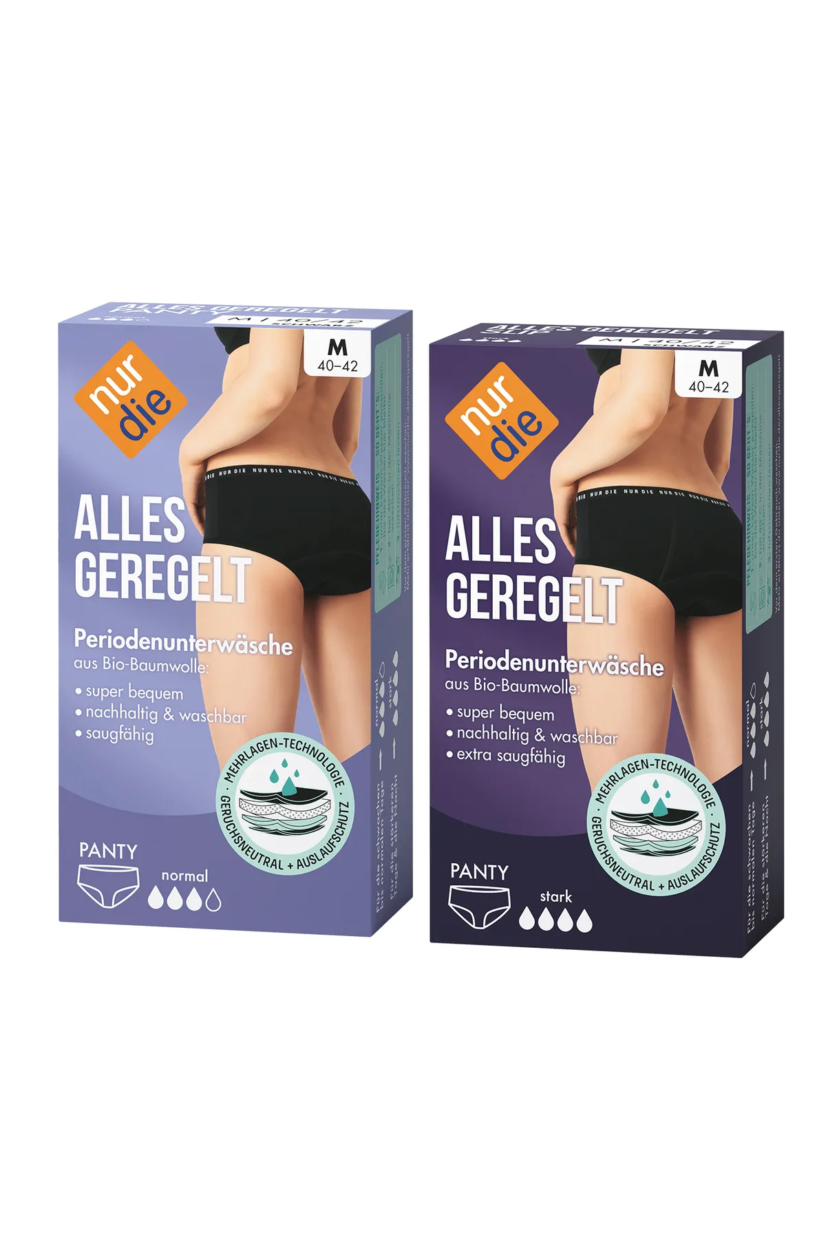 NUR DIE  Unterhosen - Schwarz - Unifarben