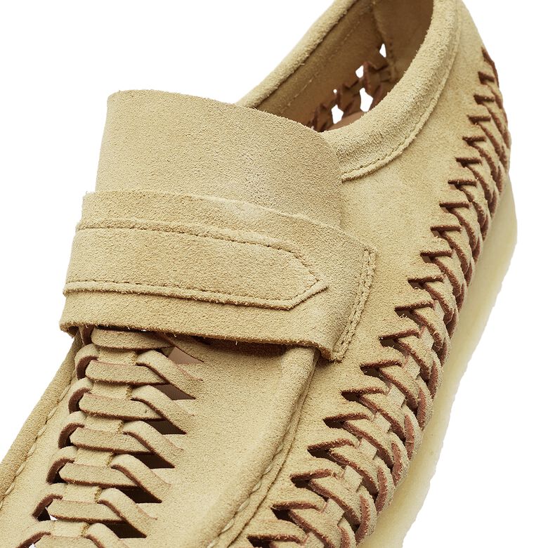 Clarks Wallabee Loafer Weave maple suede