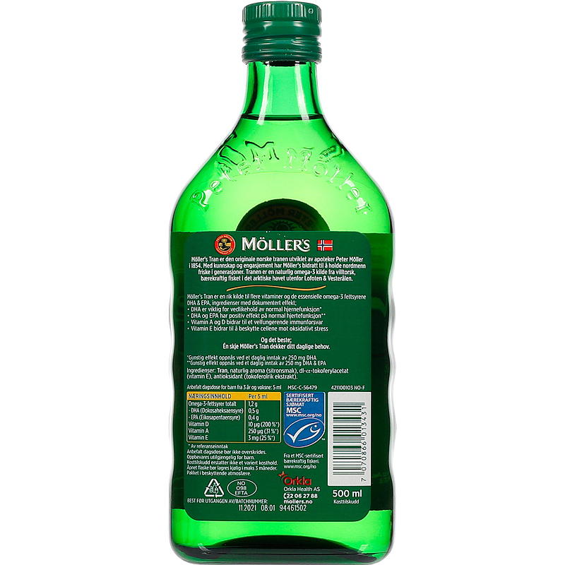 Möller's Möller's Tran 500 ml Sitron