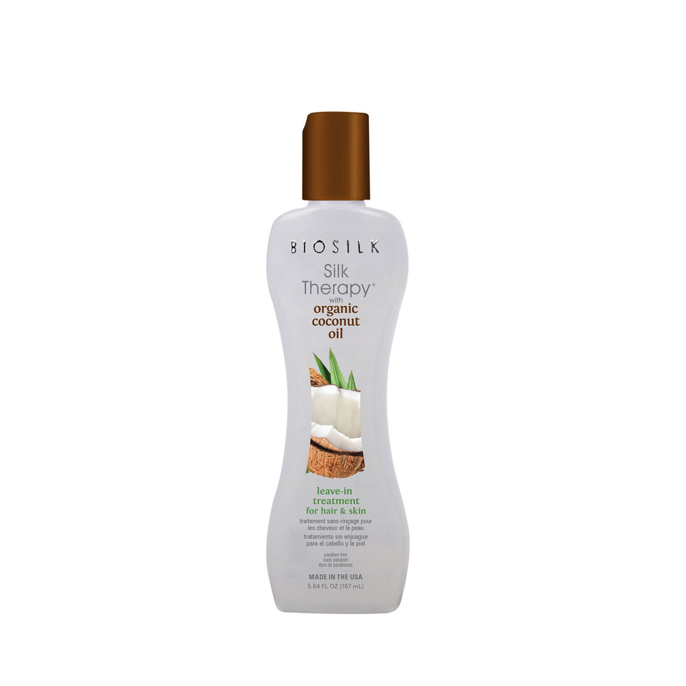 biosilk Coconut Oil Silk Therapy Cure Soyeuse Leav in Treat Sérum
