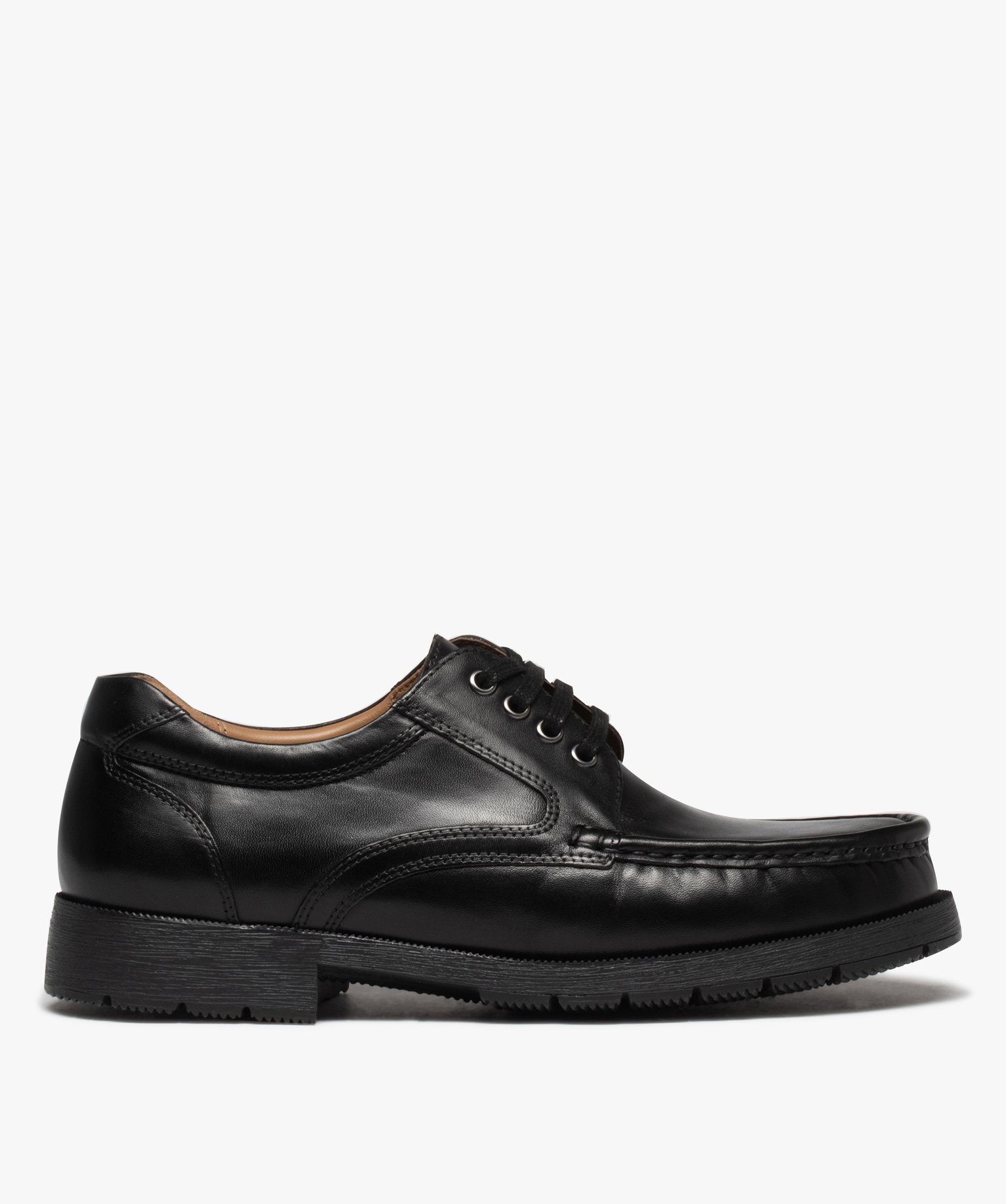 Derbies homme dessus en cuir uni avec lacets plats - Pierre ... noir | GEMO