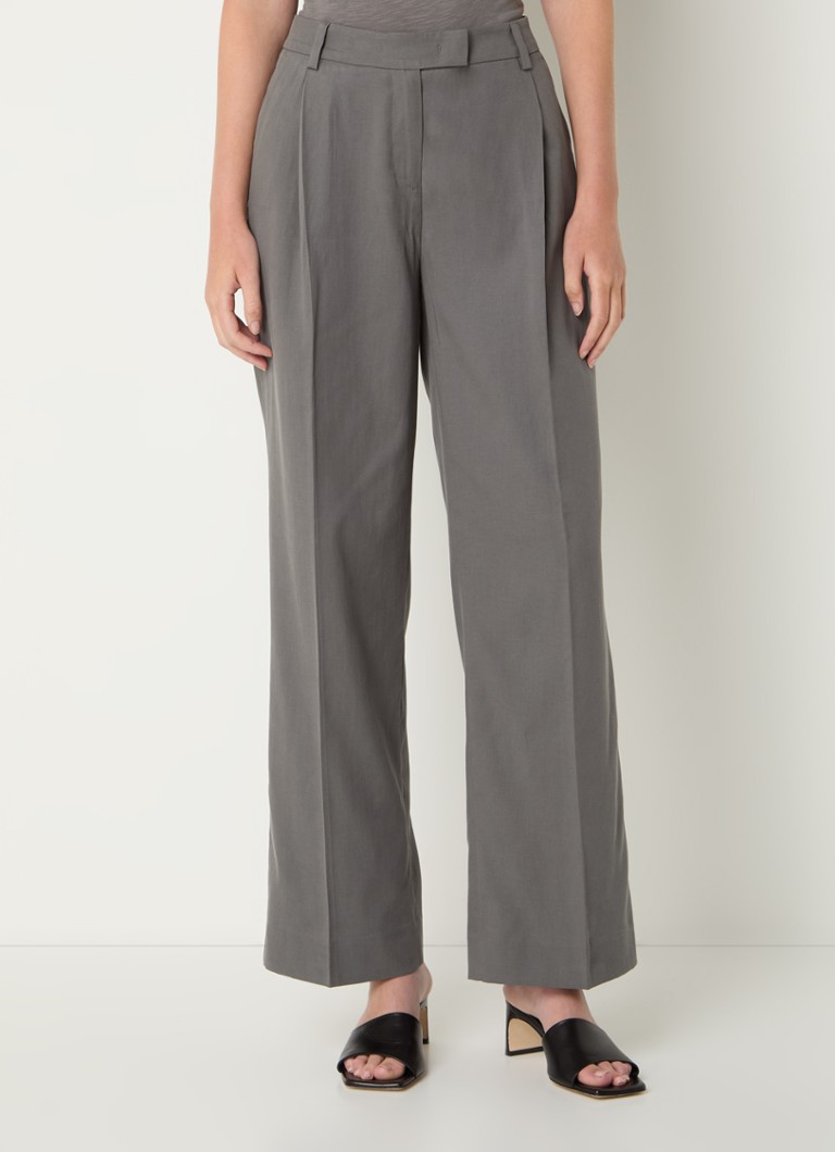 Benetton mid-waist loose-fit trousers in lyocell blend with side pockets
