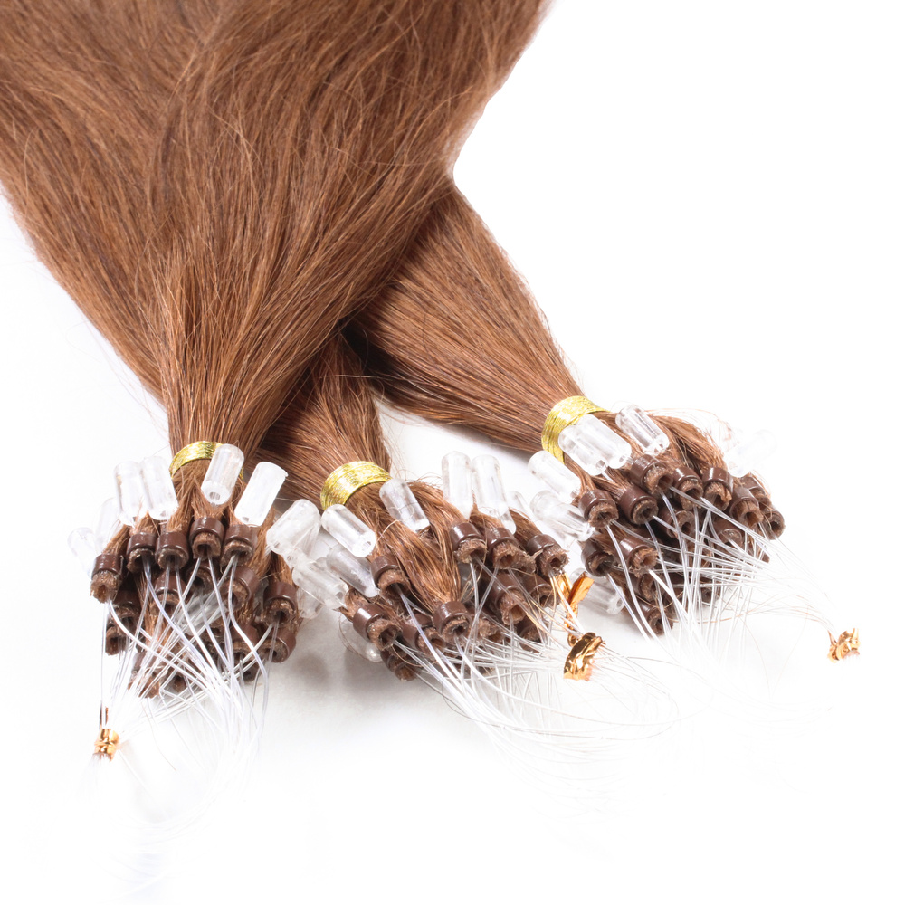 hair2heart Extensions à froid cheveux naturels #8 Marron clair 0.5g extensions