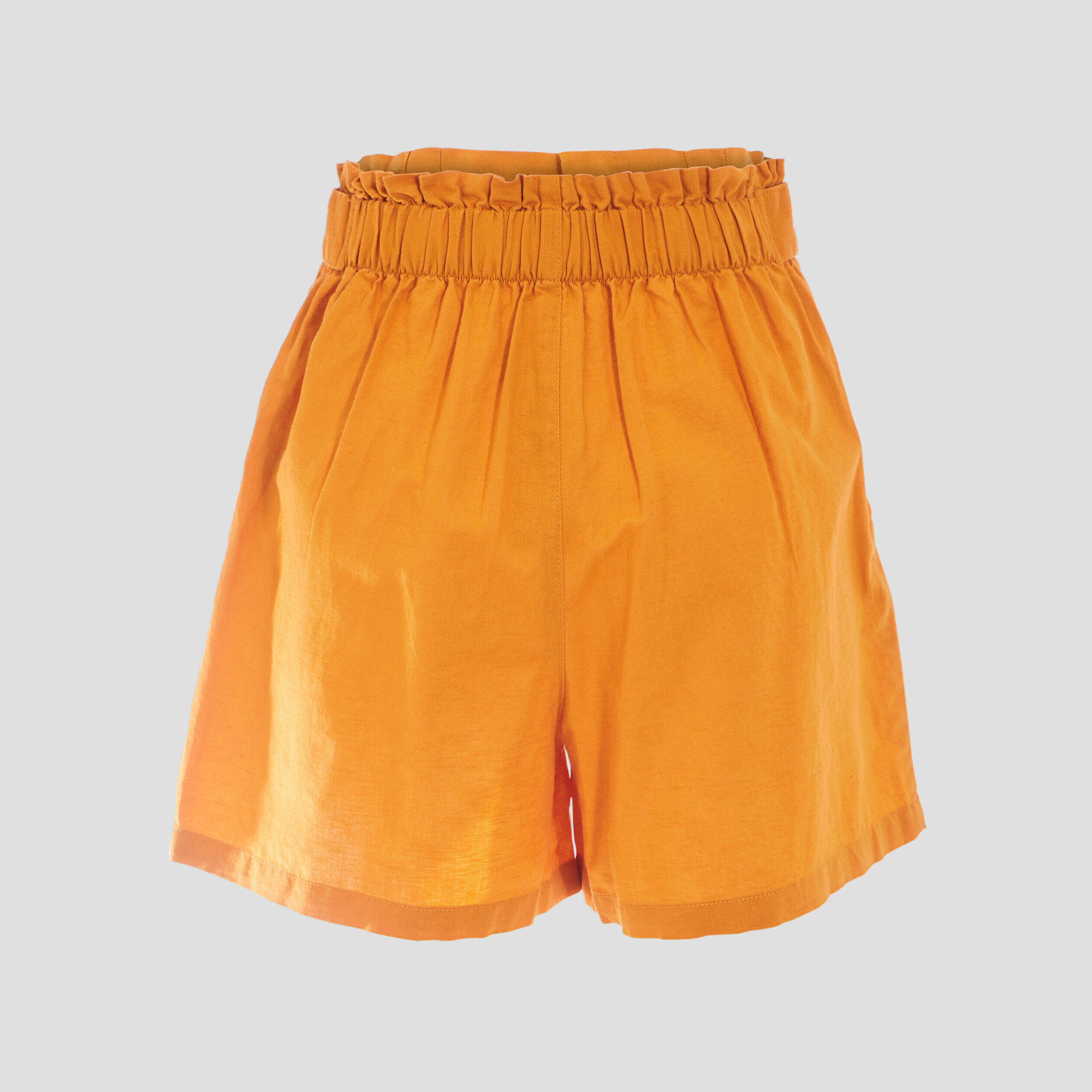 Short ample avec pinces jaune foncé femme | Cache Cache