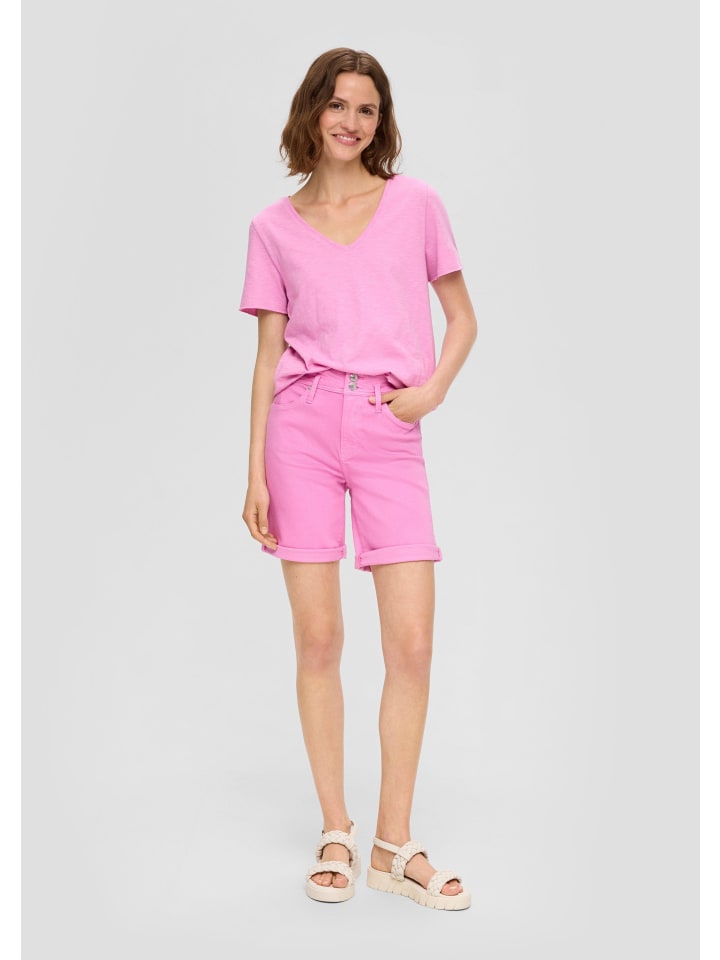 s.Oliver Jeans-Hose kurz in Pink günstig kaufen
