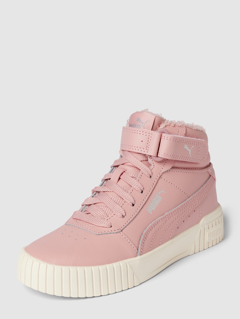 High Top Sneaker aus Leder-Mix Modell 'CARINA' in pink