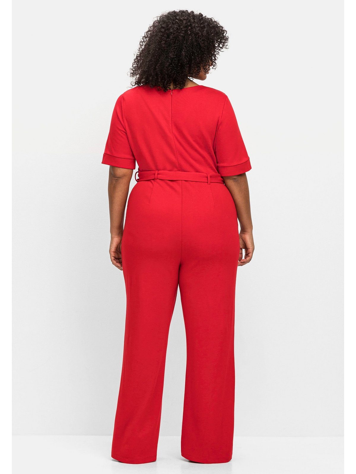 sheego by Joe Browns Jumpsuit Große Größen mit Bindegürtel und weitem Bein