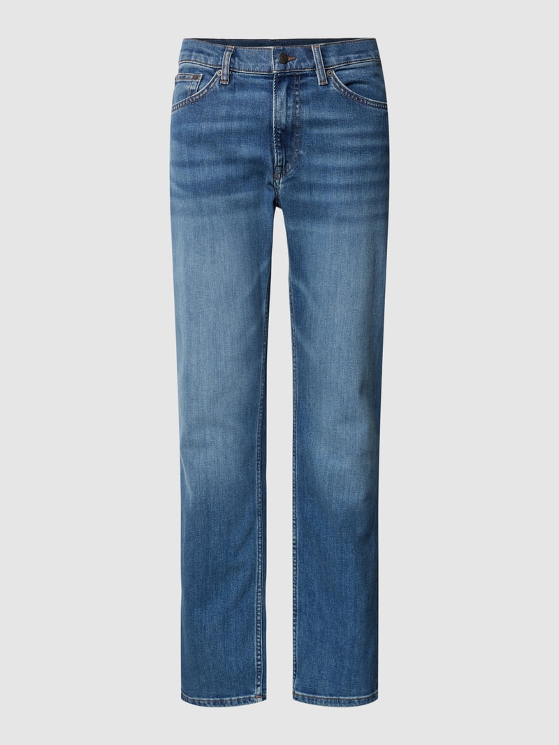Regular Fit Jeans mit 5-Pocket-Design in blau