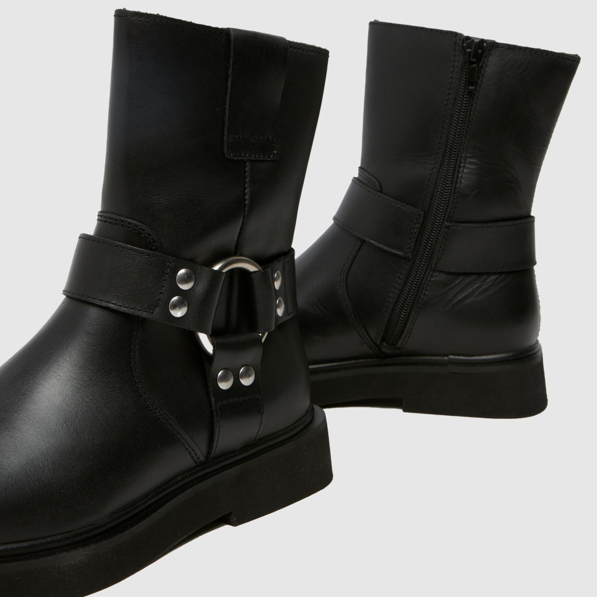 Schuh Cowan – Svarta, fyrkantiga hardwear-stövlar med fyrkantig tå