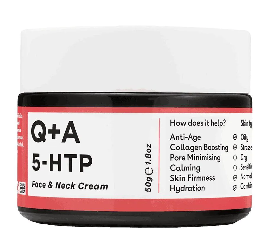 Q+A 5-HTP - Veido ir kaklo kremas su 5-HTP aminorūgštimi 50 g