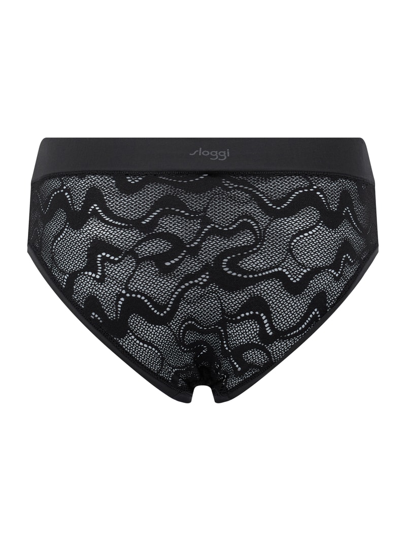 Hipster aus Spitze in schwarz