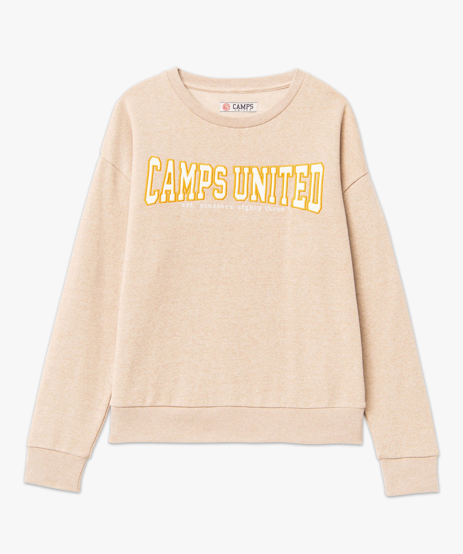 Sweat molletonné avec inscription brodée femme - Camps United beige | GEMO