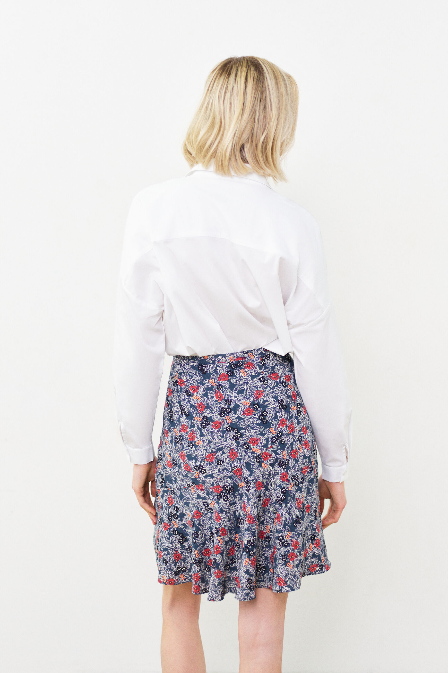 jupe sila liz bleu marine femme