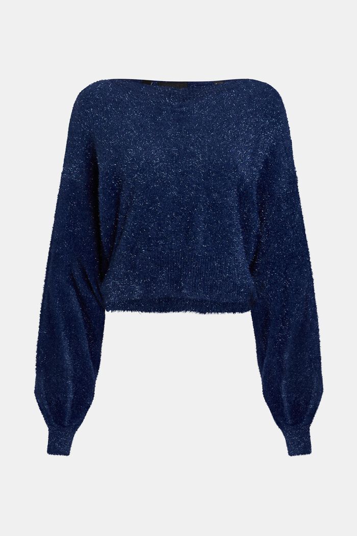 Flauschiger Metallic-Pullover