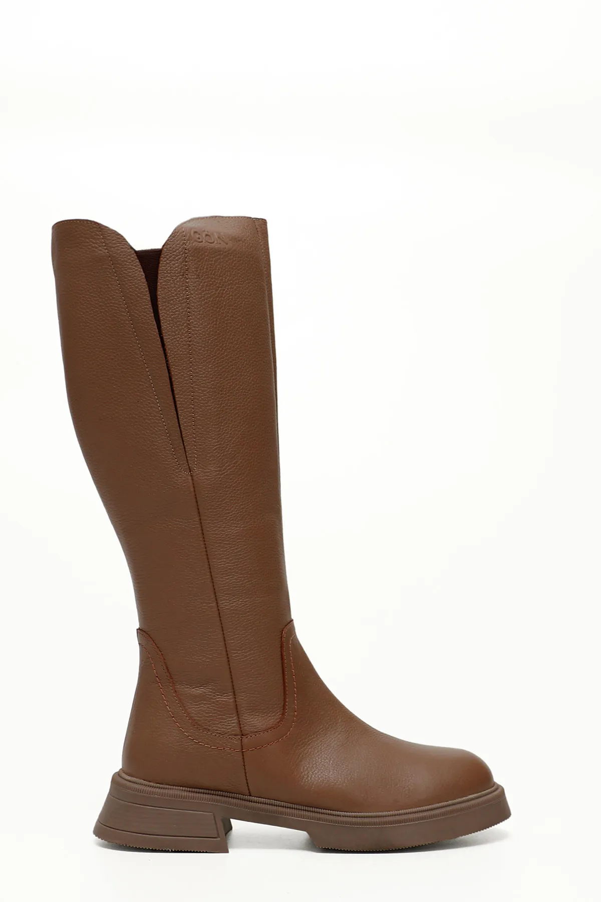 GÖNDERİ(R)  COFFEE FLOTER Gön Damen-Tagesstiefel aus echtem Leder mit runder Zehenpartie und Reißverschluss, 46598