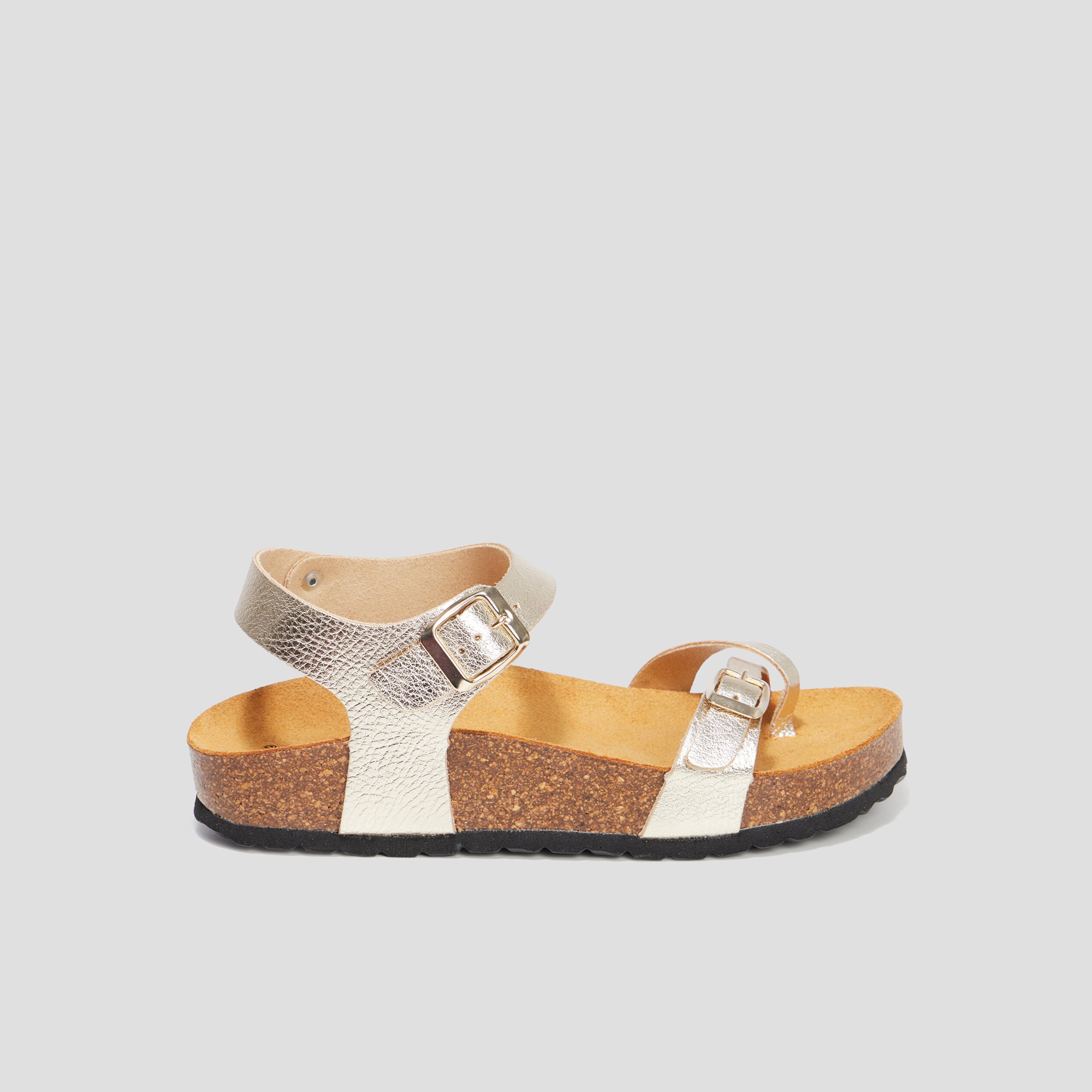 Sandales à brides Creeks jaune or femme | La Halle