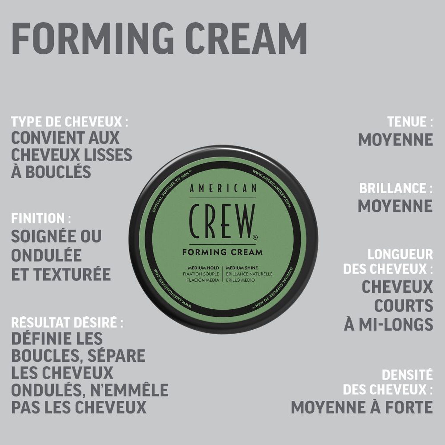 American Crew FORMING CREAM™ Crème coiffante