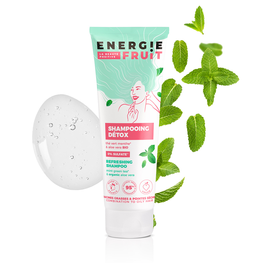 energie fruit THE VERT & ALOE VERA BIO  | CHVEVEUX GRAS Shampooing Sans Sulfates