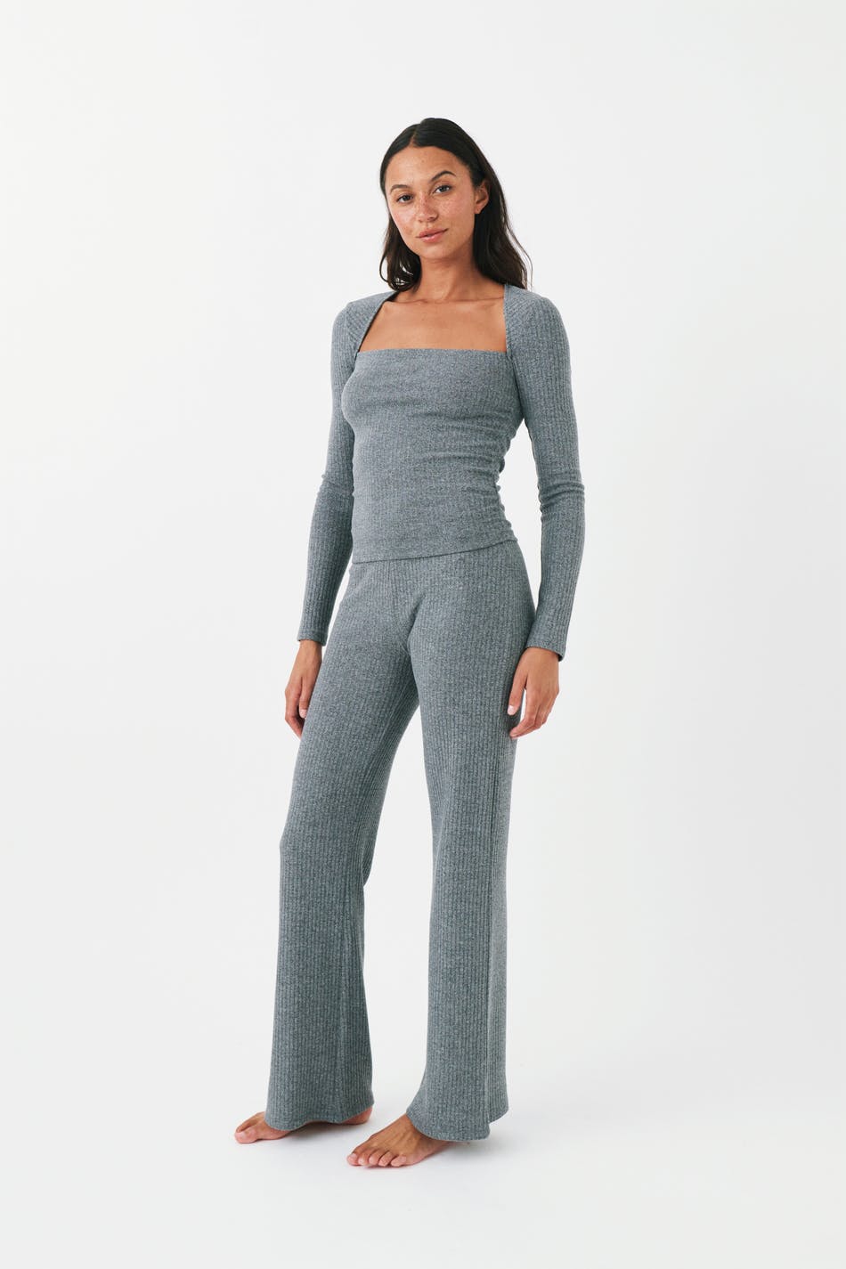 Soft rib trousers