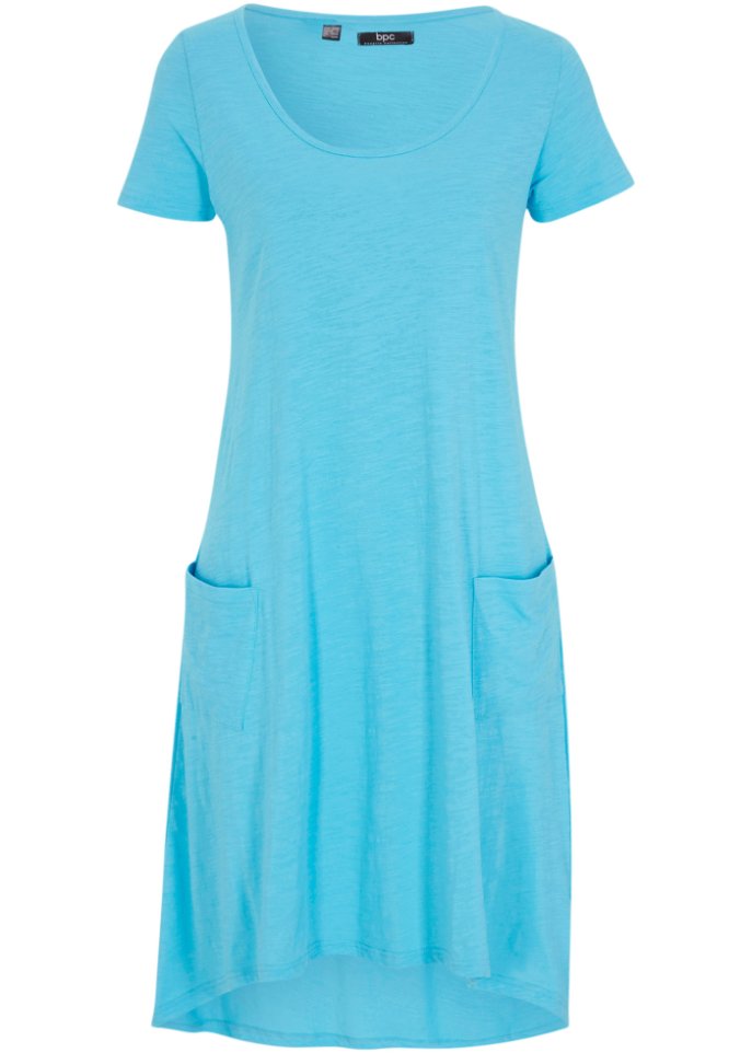 Kurzes Baumwoll-Shirtkleid aus Flammgarn
