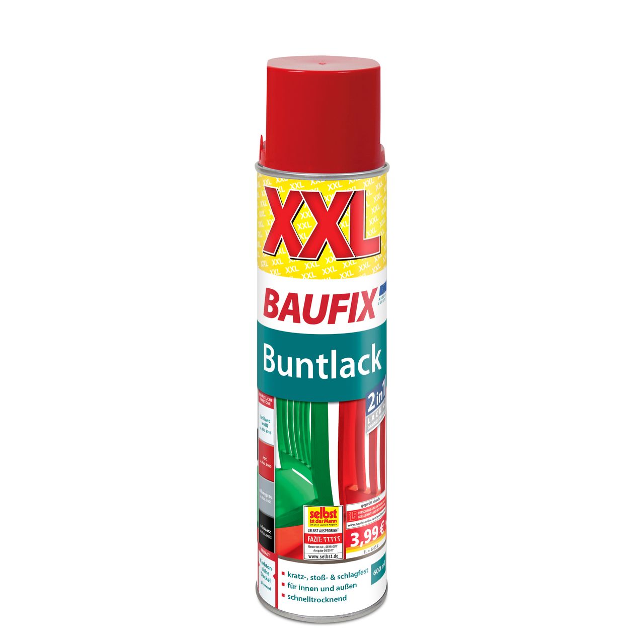 Baufix Buntlack 600ml rot 6er Set