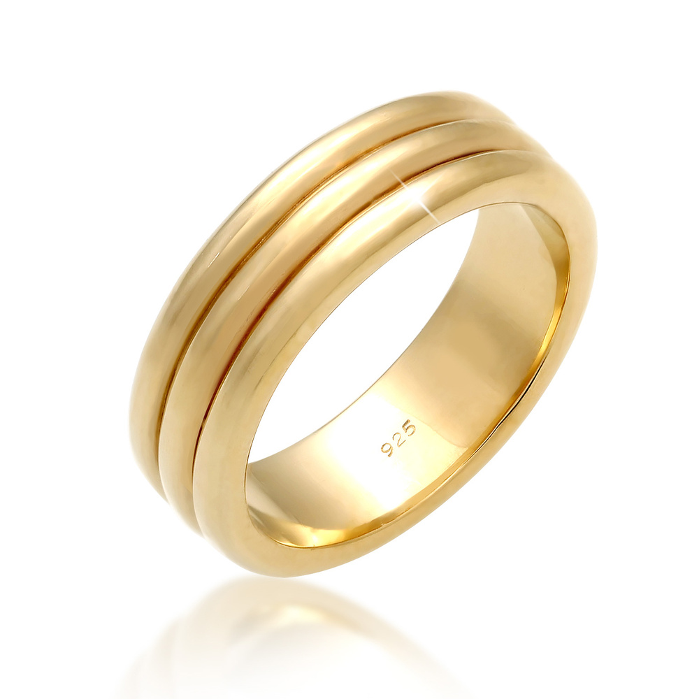 Elli PREMIUM Elli PREMIUM Bague Anneau Couple Minimal Bague Femme - (925/1000) Argent Bague