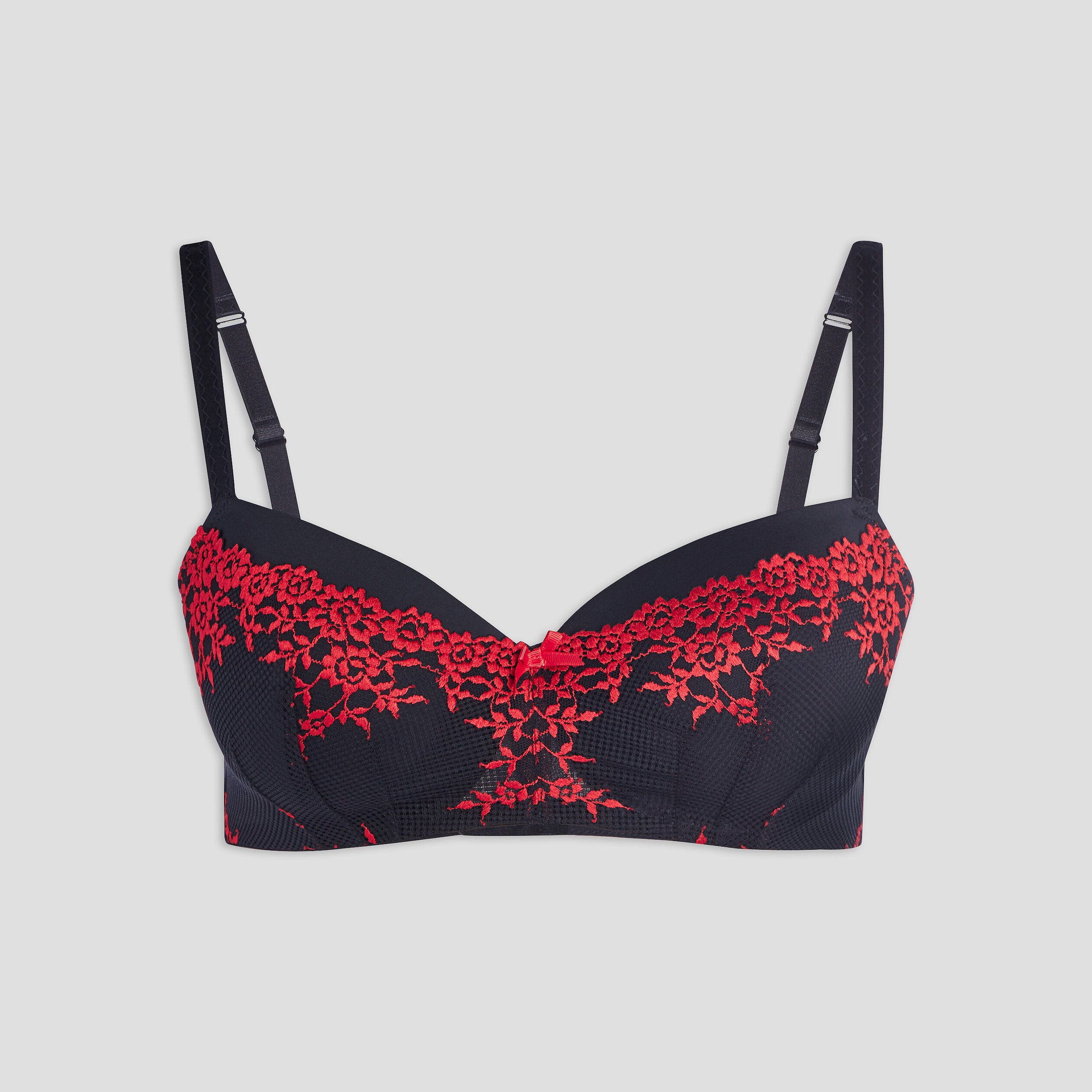 Soutien-gorge corbeille grande taille rouge femme grande taille | La Halle