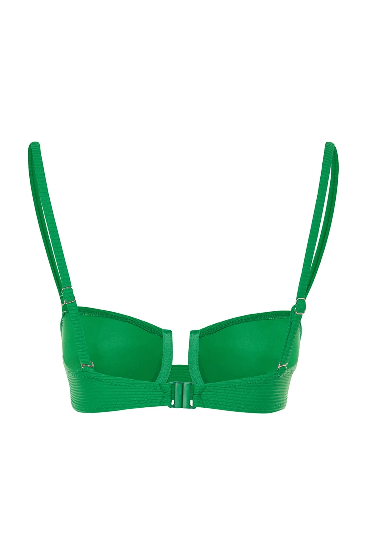 Trendyol Collection  Grünes strukturiertes Bügel-Bikinioberteil TBESS23BU00278
