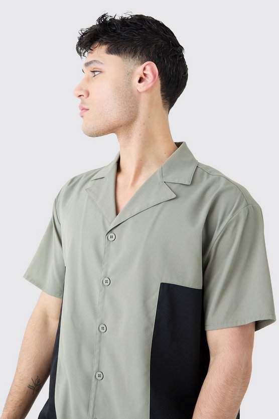 Kurzärmliges Twill Hemd