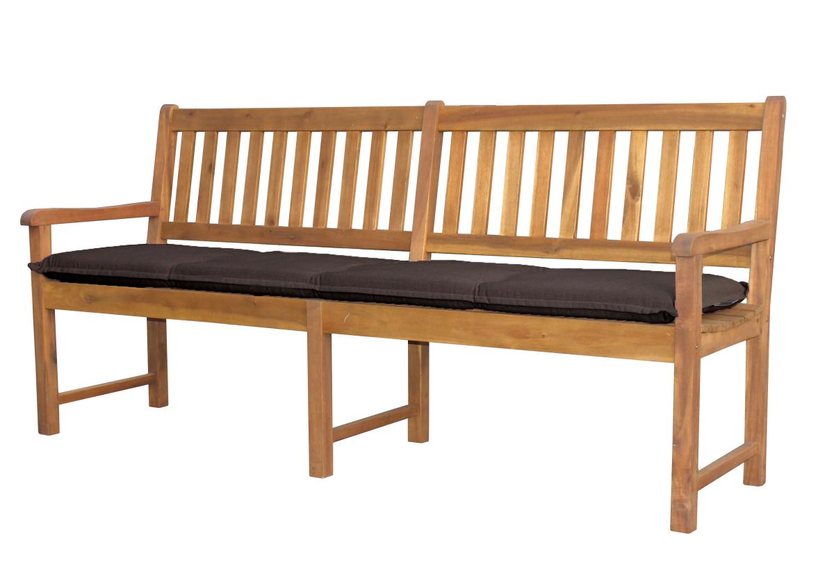 Grasekamp Kissen Gartenbank 191x46x8cm Anthrazit Gartenmöbel Bank Auflagen