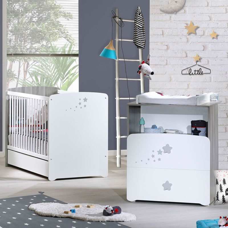 Chambre bébé 2 pièces NAO lit et commode