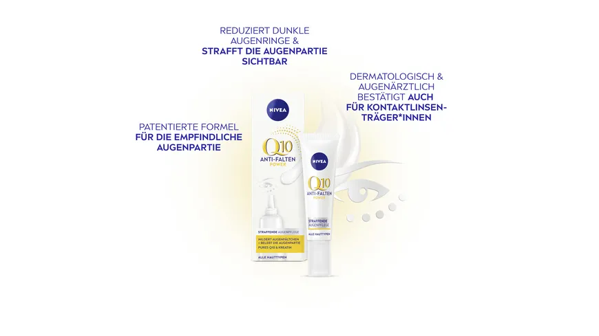 NIVEA Q10 Power Anti-Falten + Straffung Augenpflege 15 ml