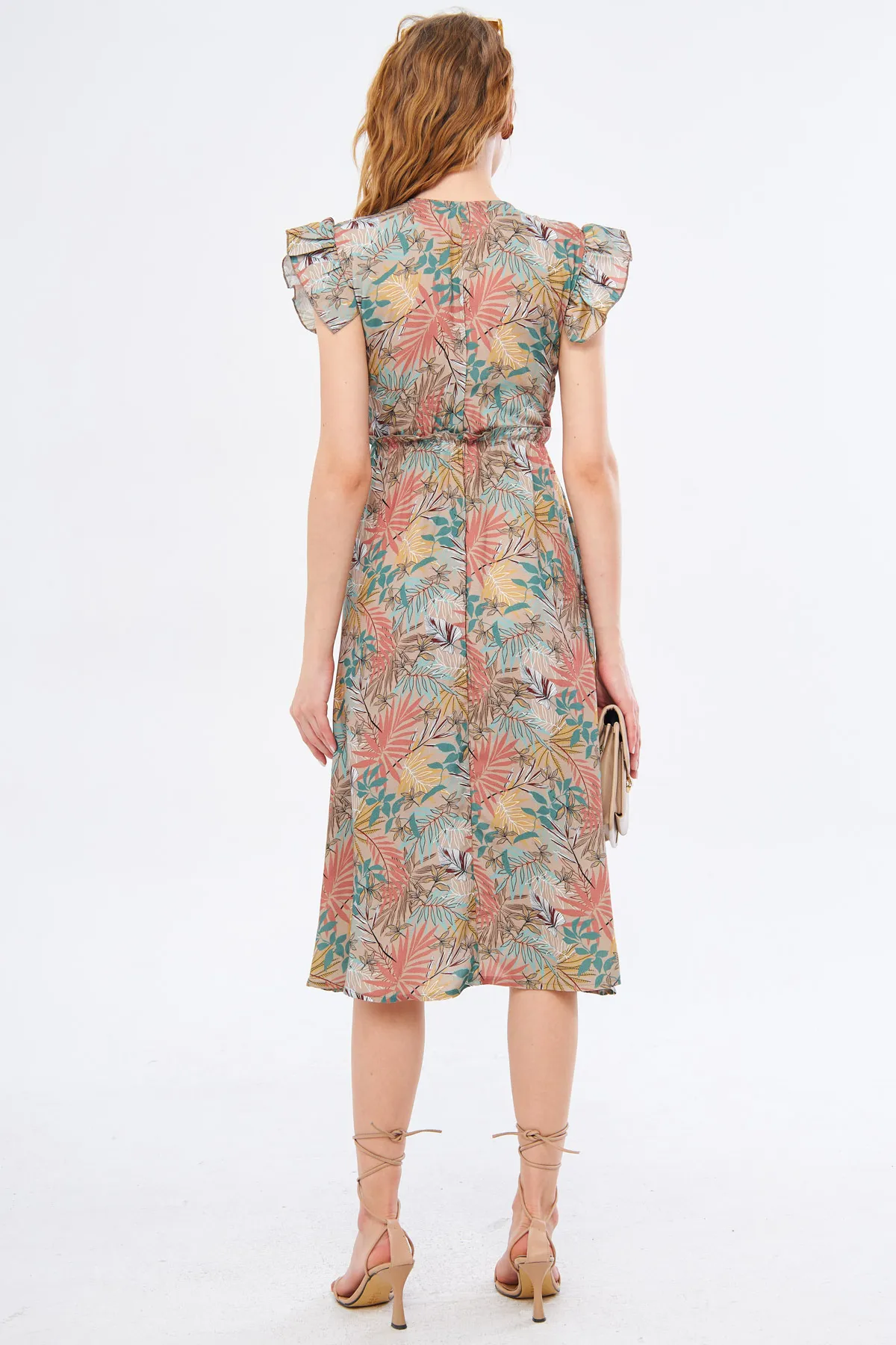 armonika  Kleid - Beige - A-Linie