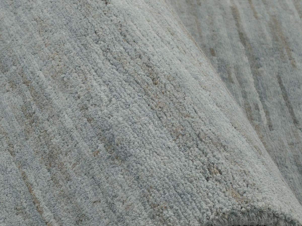 Teppich aus Nepal Himali Uni Silber-Grau 170 x 240 cm