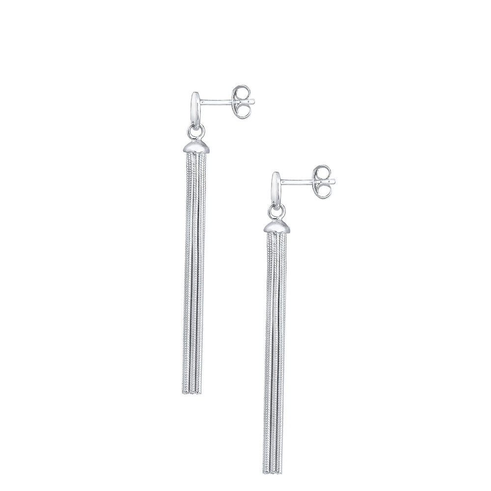 Elli Elli Boucles d'Oreilles Hänger Schlangenkette Kreis Basic Geo 925er Silber Boucles d'oreilles