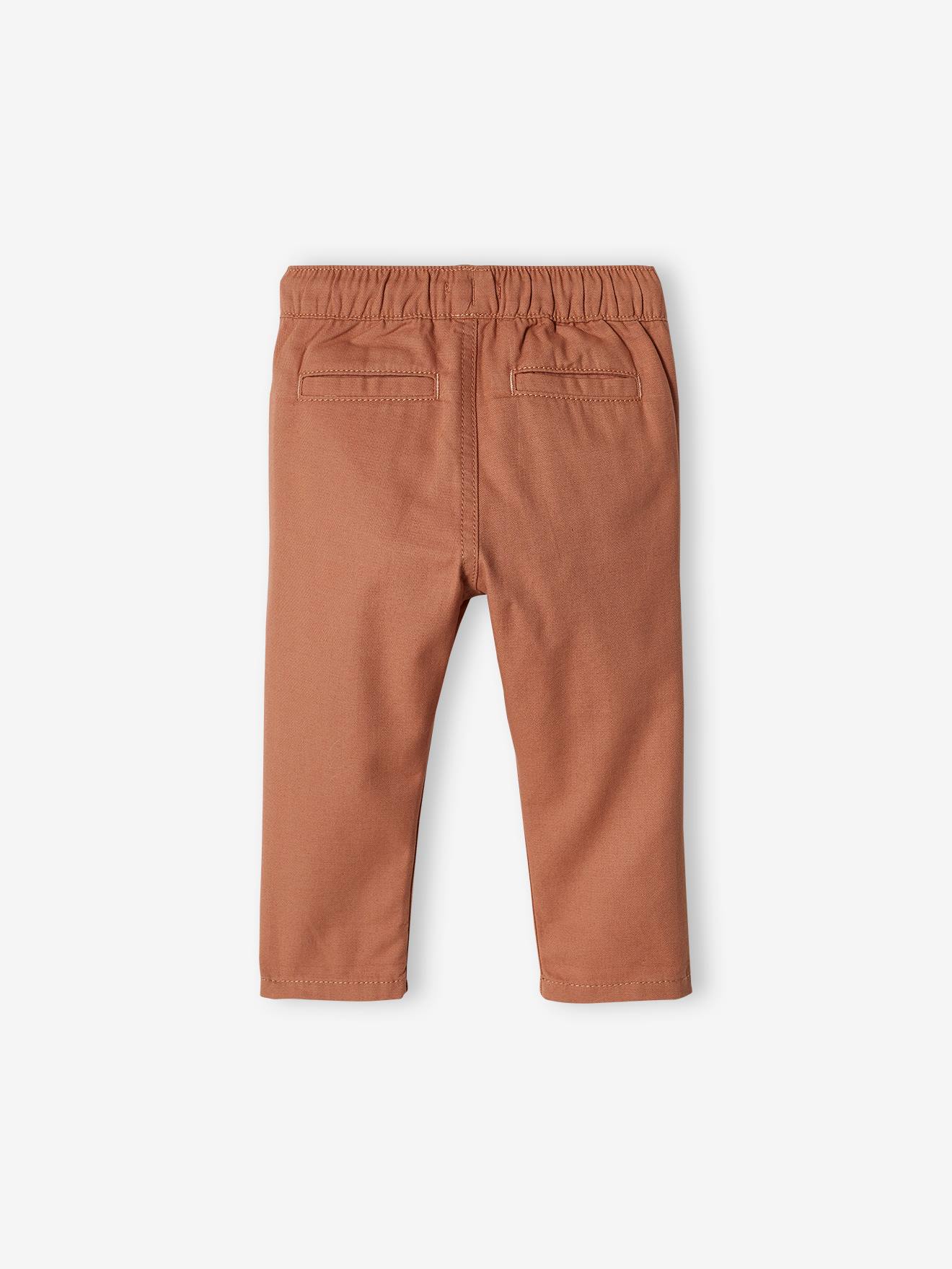 Vertbaudet Jungen Baby Stoffhose, Dehnbund Oeko-Tex - himmelblau