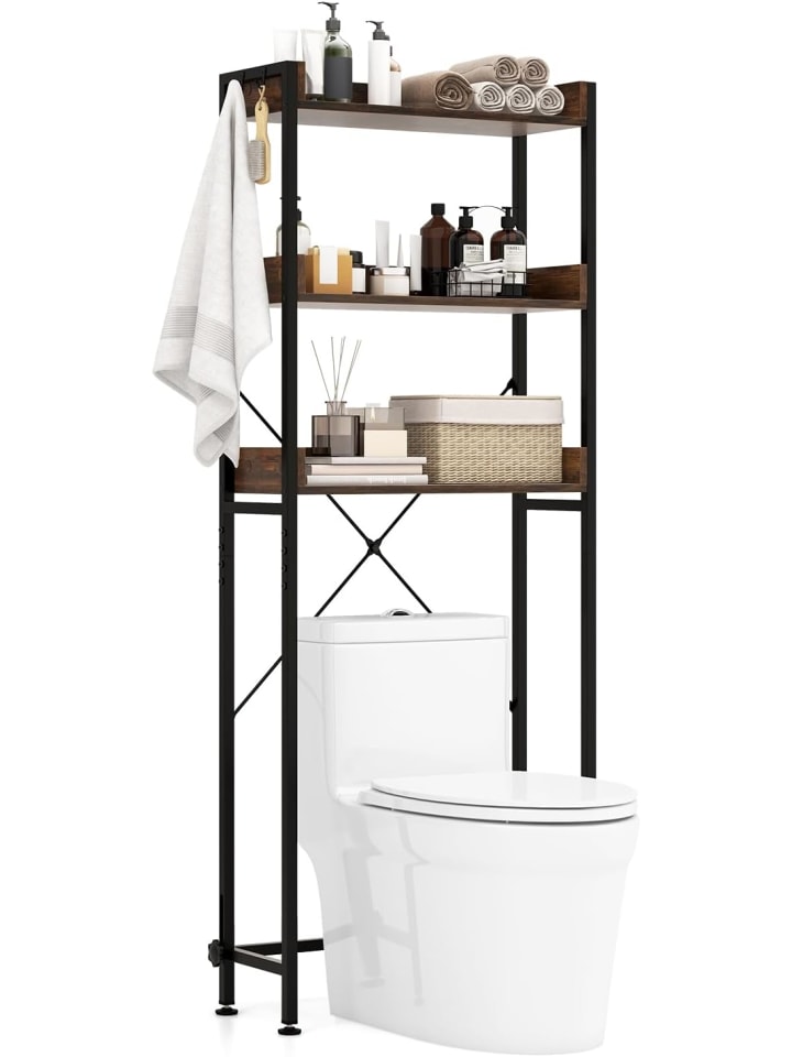 COSTWAY Toilettenregal 3-stufig in Braun günstig kaufen onesize