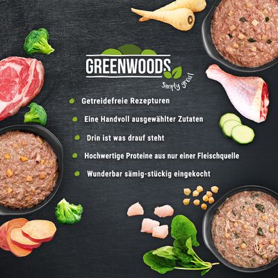 Sparpaket Greenwoods Adult 24  x 400 g