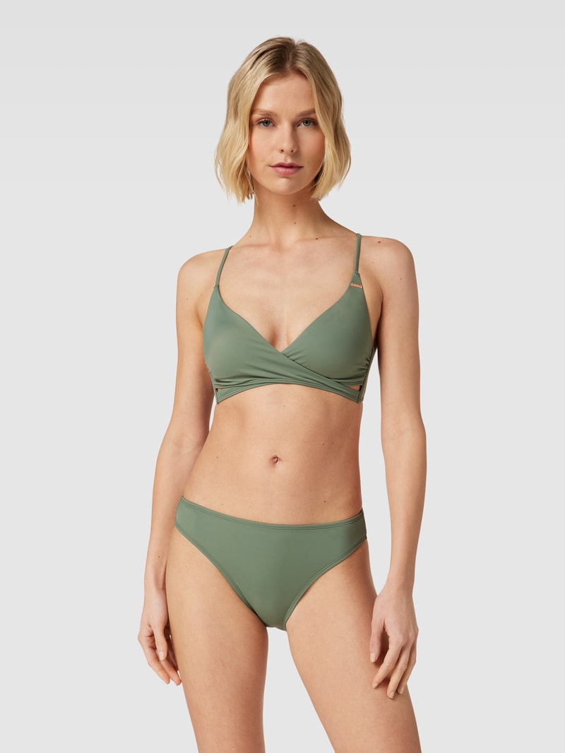 Bikini-Oberteil mit Allover-Print Modell 'BAAY' in khaki