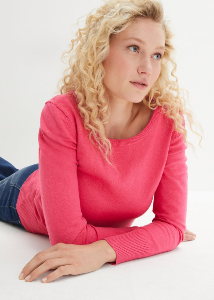 Basic Pullover mit recycelter Baumwolle