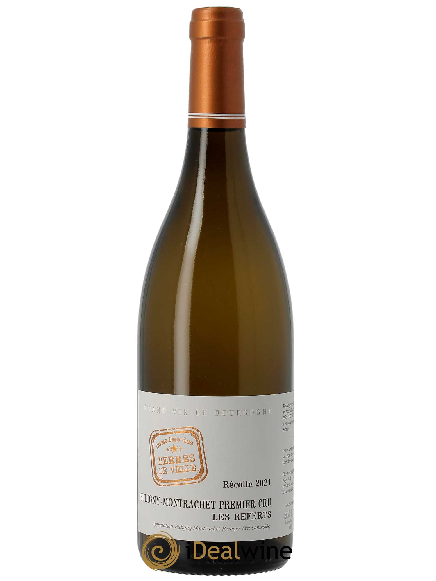Puligny-Montrachet 1er Cru Les Referts Terres de Velle  2021 - Lot de 1 Bouteille