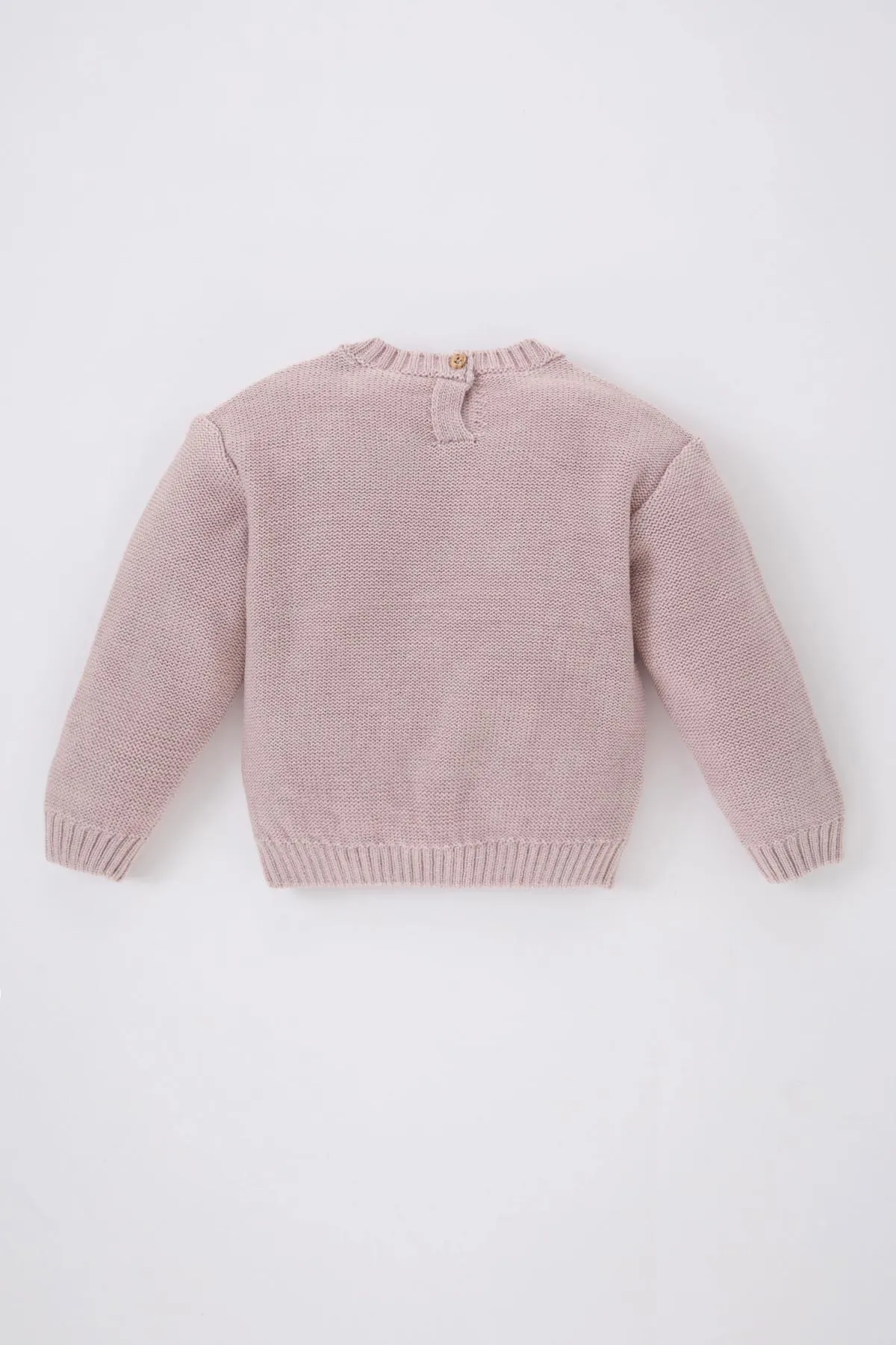 DeFacto  Baby-Mädchen-Pullover mit normaler Passform und Rundhalsausschnitt