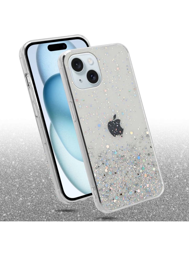 cadorabo Hülle für Apple iPhone 15 Glitter in Transparent mit Glitter günstig kaufen onesize