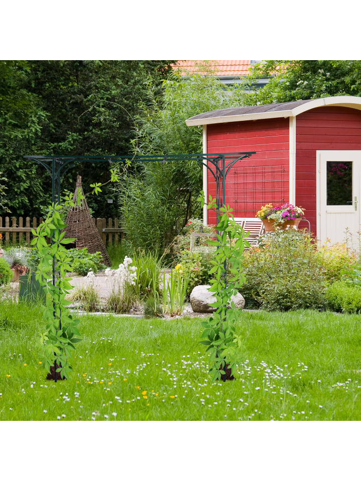 relaxdays Rosenbogen in Dunkelgrün -  (B)202 x (H)205 x (T)52 cm günstig kaufen onesize