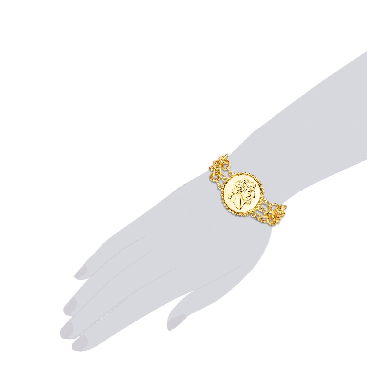 Armband Münze Metall-Legierung in Gelbgold